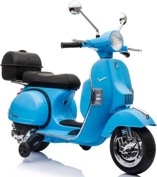 Dětská elektrická motorka Vespa - bílá - obrázek 3