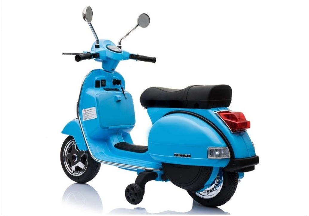 Dětská elektrická motorka Vespa - bílá - obrázek 5