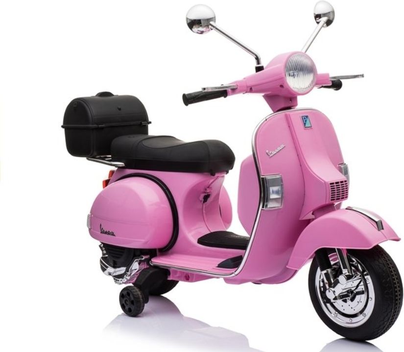 Dětská elektrická motorka Vespa - růžová - obrázek 1