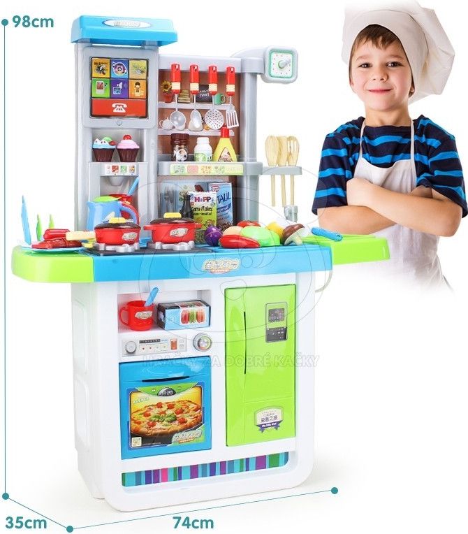 Dětská kuchyňka s dotykovým panelem - růžová - obrázek 8