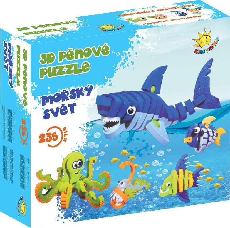 Kids World 3D pěnové puzzle Mořský svět 235 ks - obrázek 1