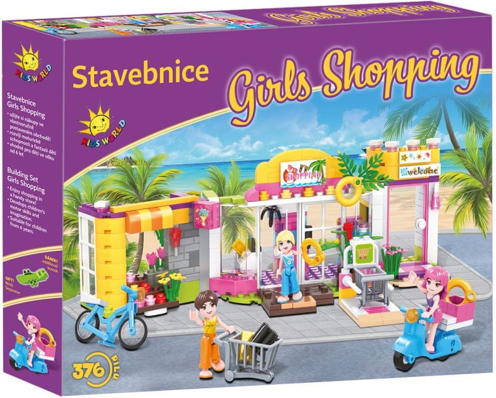 Kids World Stavebnice Girls Shopping 376 ks, samostatně - obrázek 1