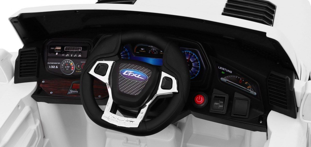 Dětské elektrické autíčko LONG - bílé - obrázek 11