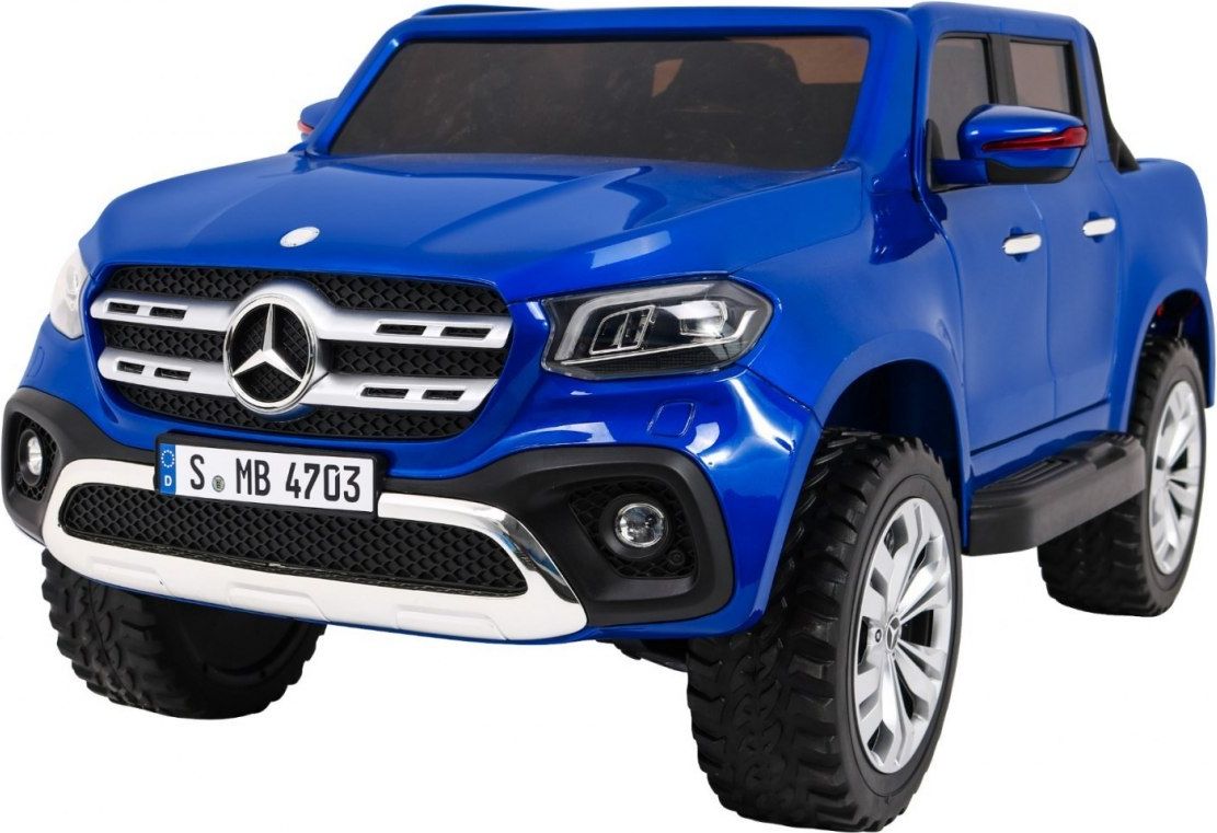 Elektrické autíčko Mercedes X-Class - Modré LAK s MP4 - obrázek 1