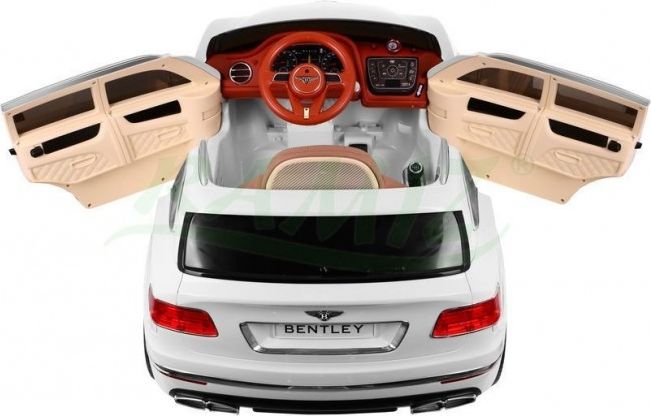 Elektrické autíčko Bentley Bentayga, 2.4GHz, kožená sedačka - bílé - obrázek 10