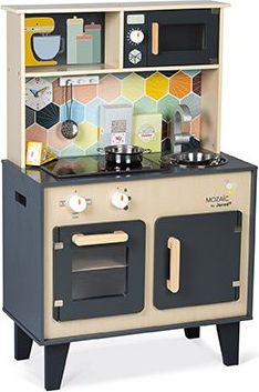 Janod Dětská dřevěná kuchyňka Mozaic s LED deskou - obrázek 1