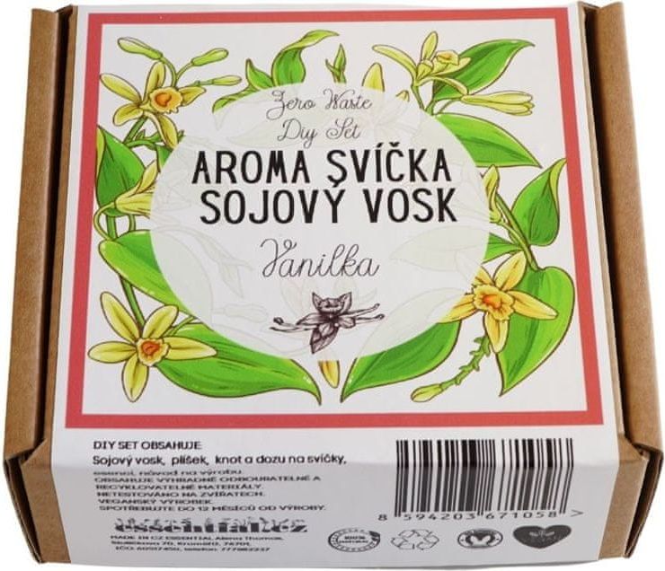 Essential.cz DIY set: Aroma svíčka sojový vosk - vanilka - obrázek 1