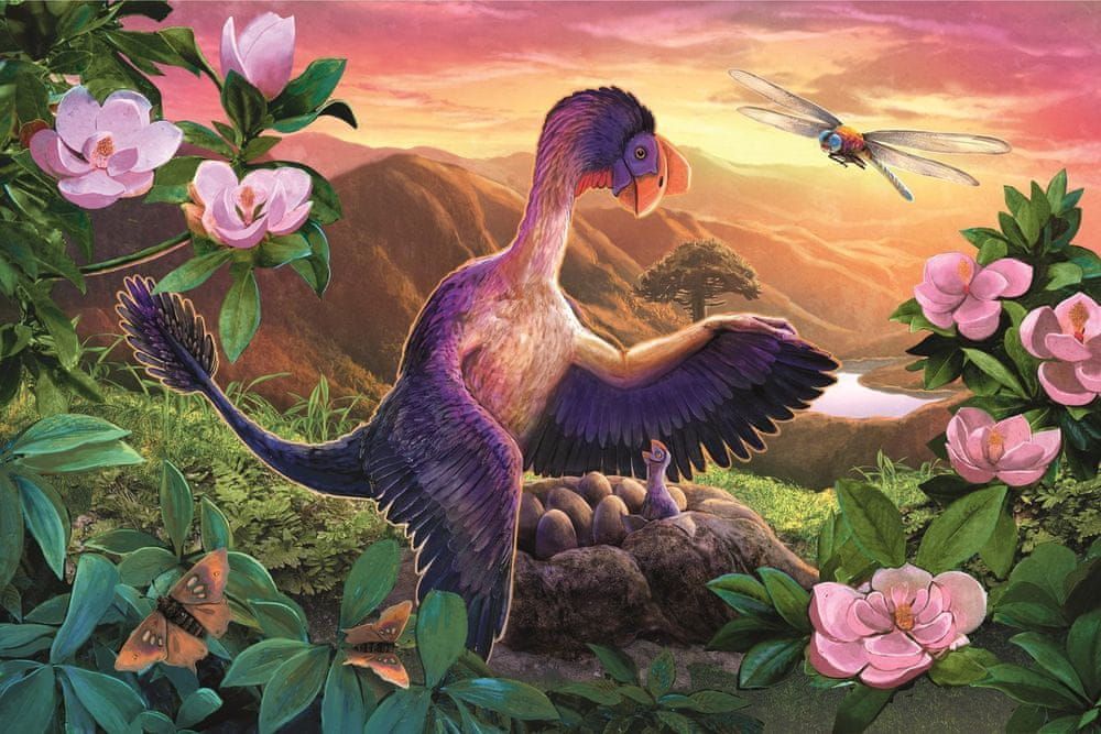 Trefl Puzzle Úžasní dinosauři: Microraptor u hnízda 54 dílků - obrázek 1
