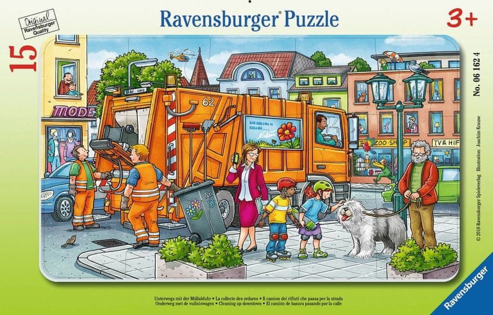 Ravensburger Puzzle Úklid města 15 dílků - obrázek 1
