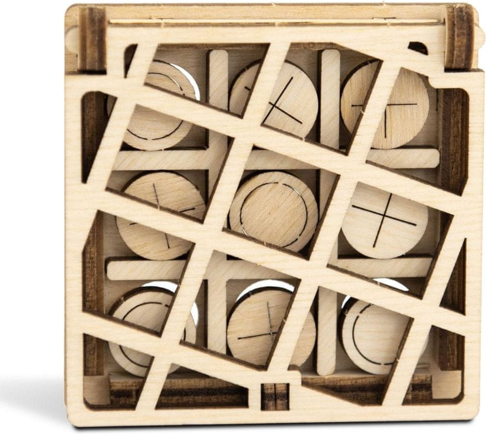Wooden city 3D puzzle hra mini Piškvorky varianta 2 - obrázek 1