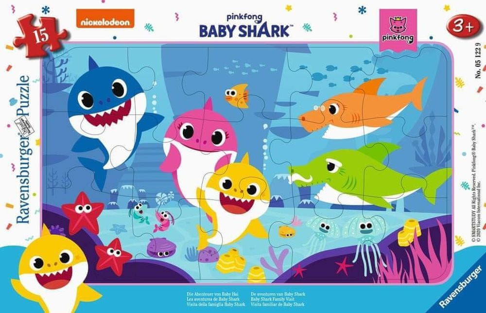 Ravensburger Puzzle Baby Shark 15 dílků - obrázek 1