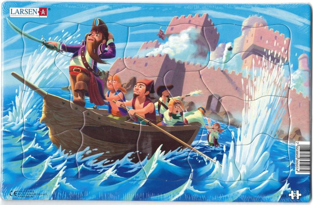 LARSEN Puzzle Piráti na člunu 15 dílků - obrázek 1
