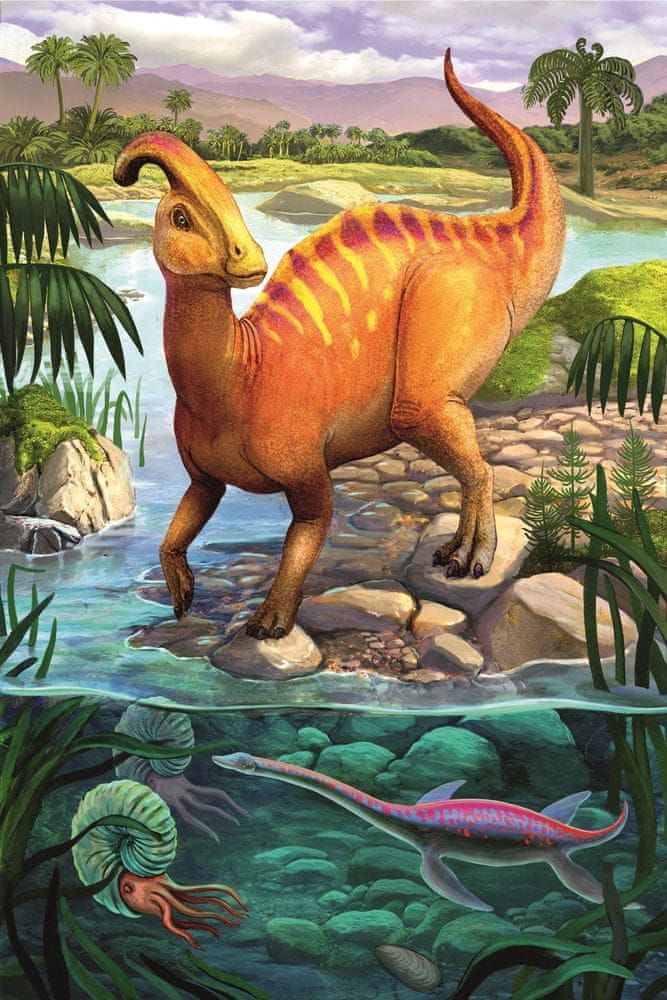 Trefl Puzzle Úžasní dinosauři: Parasaurolophus 54 dílků - obrázek 1