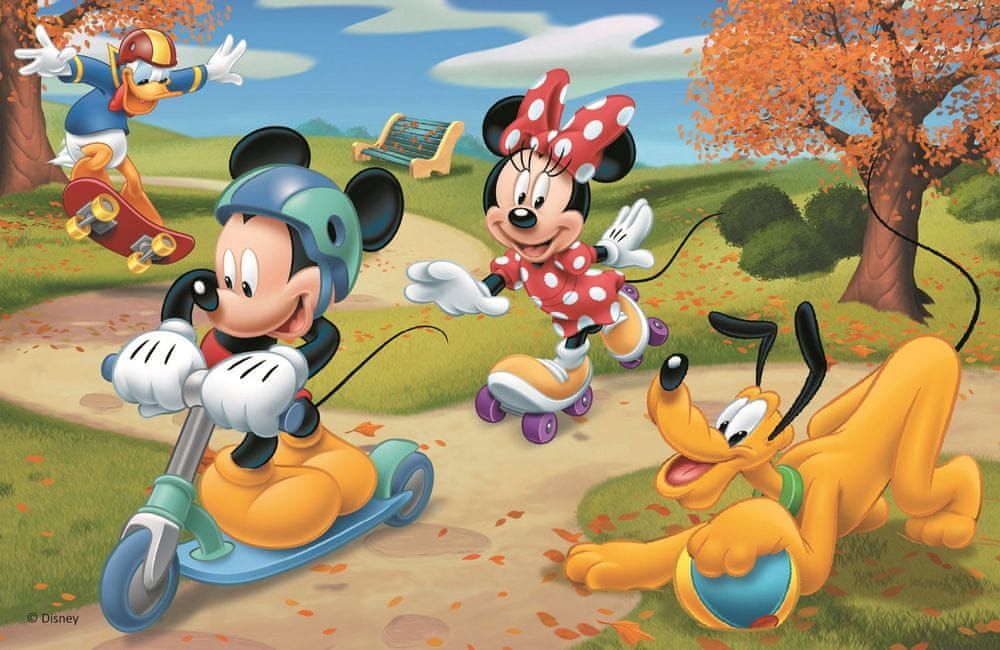 Trefl Puzzle Mickey Mouse: Bruslení v parku 54 dílků - obrázek 1