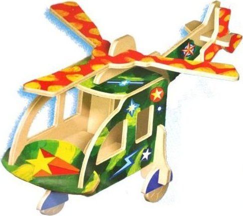 Artlover 3D puzzle Vrtulník s barvičkami - obrázek 1