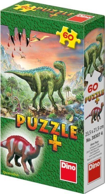 Dino Puzzle s figurkou saura: Iguanodon 60 dílků - obrázek 1