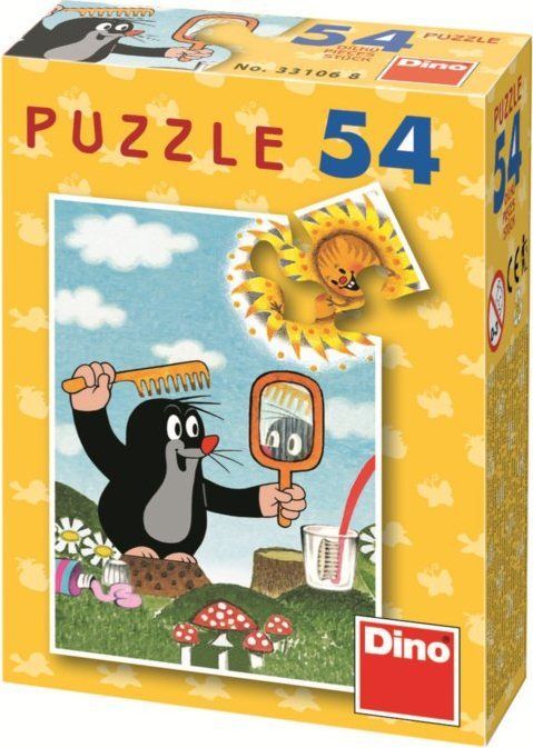Dino Puzzle Krtek - dobré ráno 54 dílků - obrázek 1