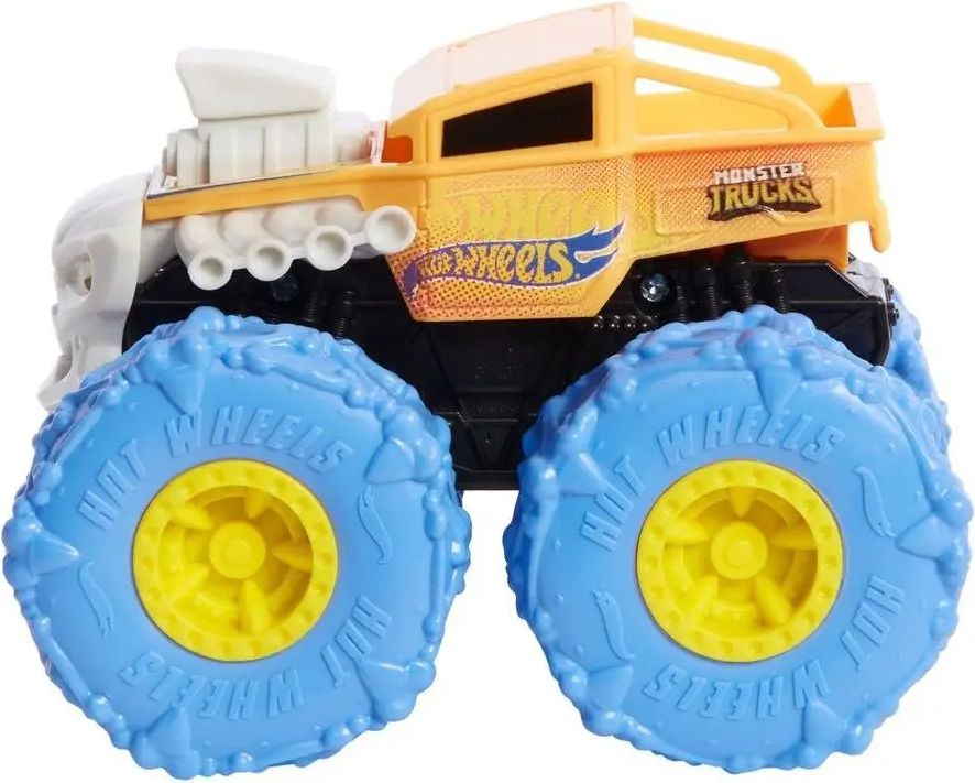 Hot Wheels Monster Trucks Natahovací truck - Bone Shaker žlutý GVK37 - obrázek 1