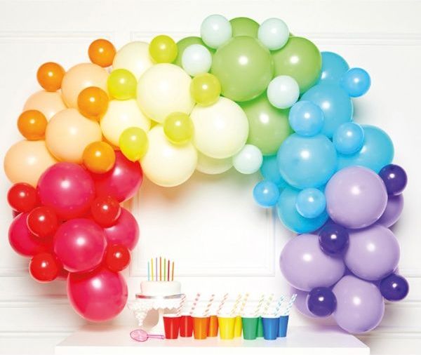 Amscan Sada balónků na balonkovou girlandu duhová 78 ks - obrázek 1