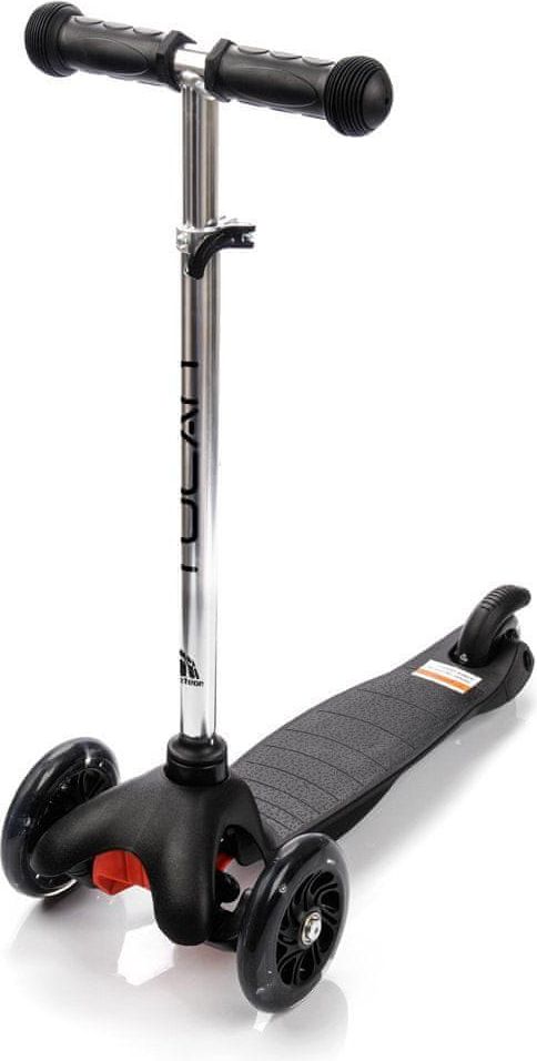 MTR Koloběžka tříkolová MINI SCOOTER se svítícími kolečky, BLACK H-059-BL - obrázek 1