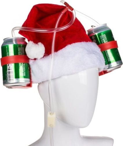 MojeParty Čepice Santa s držáky na nápoje - obrázek 1