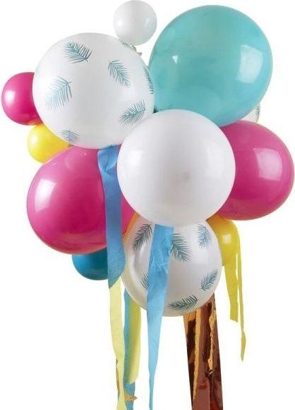 MojeParty Set balónků a stuh Palmové listy/Multicolor 24 ks - obrázek 1