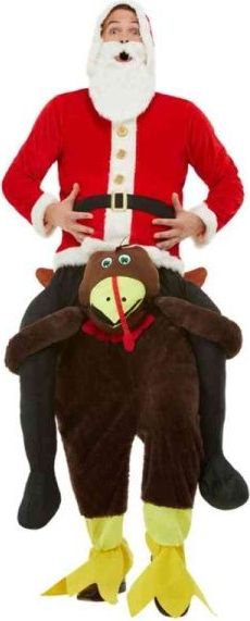 Smiffys Kostým pro dospělé Kalhoty Santa na krocanovi – vel UNI - obrázek 1