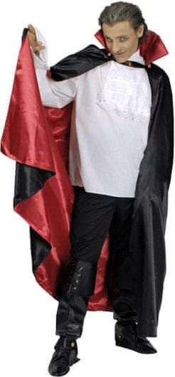 MojeParty Plášť pro dospělé červeno-černý oboustranný s kolárem 130 cm - obrázek 1