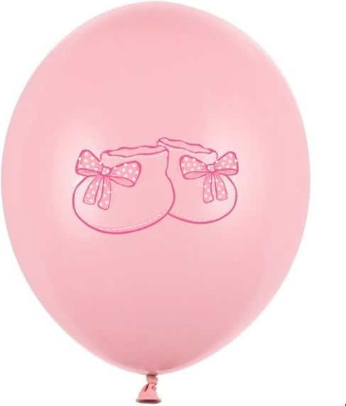 PartyDeco Balónky latexové dětské botičky růžové 30 cm 50 ks - obrázek 1