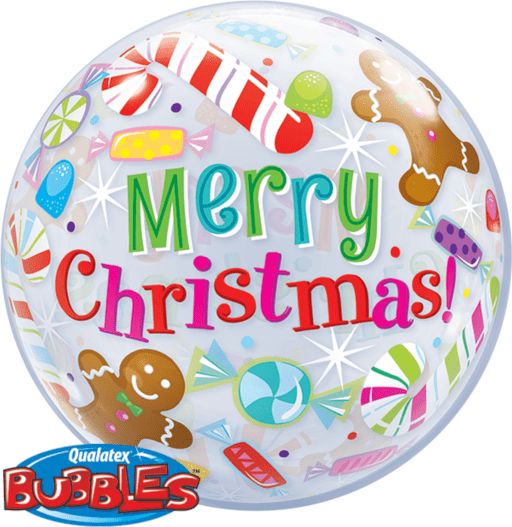 MojeParty Balónová bublina Merry Christmas 56 cm - obrázek 1