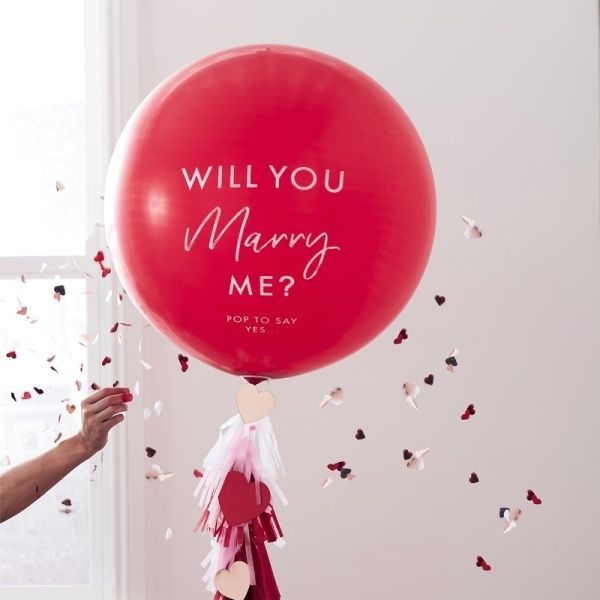 MojeParty Balón Will you marry me červený 91 cm - obrázek 1