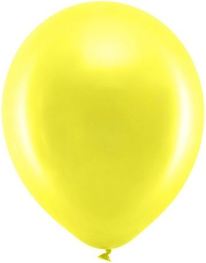 PartyDeco Balónky dekorační metalické 30 cm Rainbow žluté 100 ks - obrázek 1