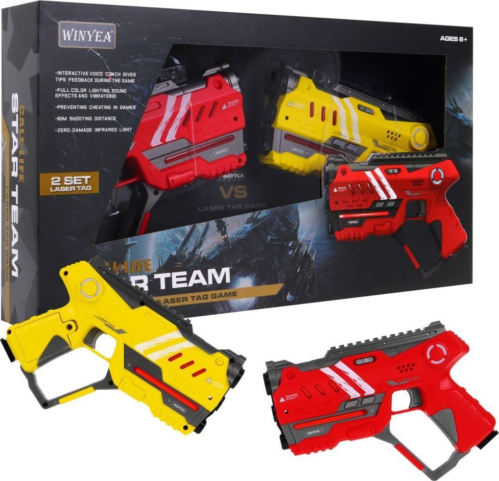 Laserové pistole Laser Tag - žluto-červené - obrázek 1