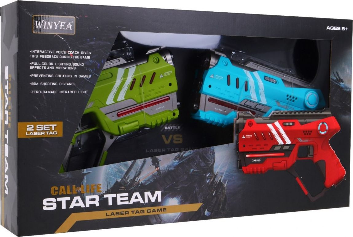 Laserové pistole Laser Tag - žluto-červené - obrázek 4