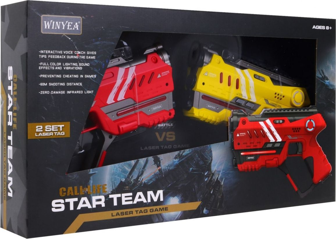 Laserové pistole Laser Tag - žluto-červené - obrázek 9