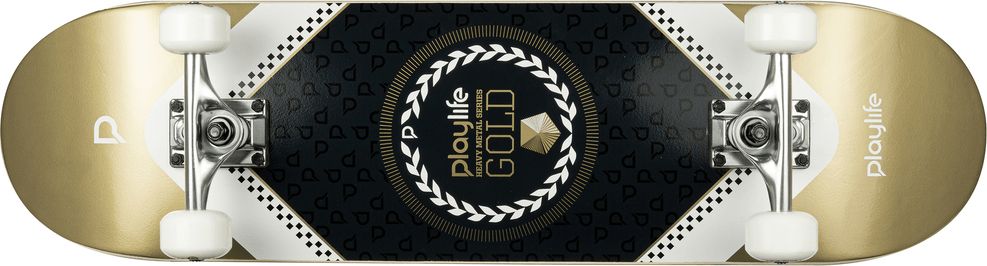 POWERSLIDE Skateboard Playlife Heavy Metal Gold 31x8" - obrázek 1