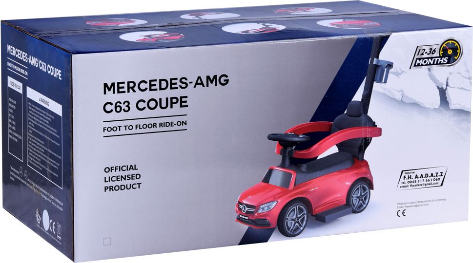Odrážedlo s vodící tyčí Mercedes Benz AMG C63 Coupe - modré - obrázek 15