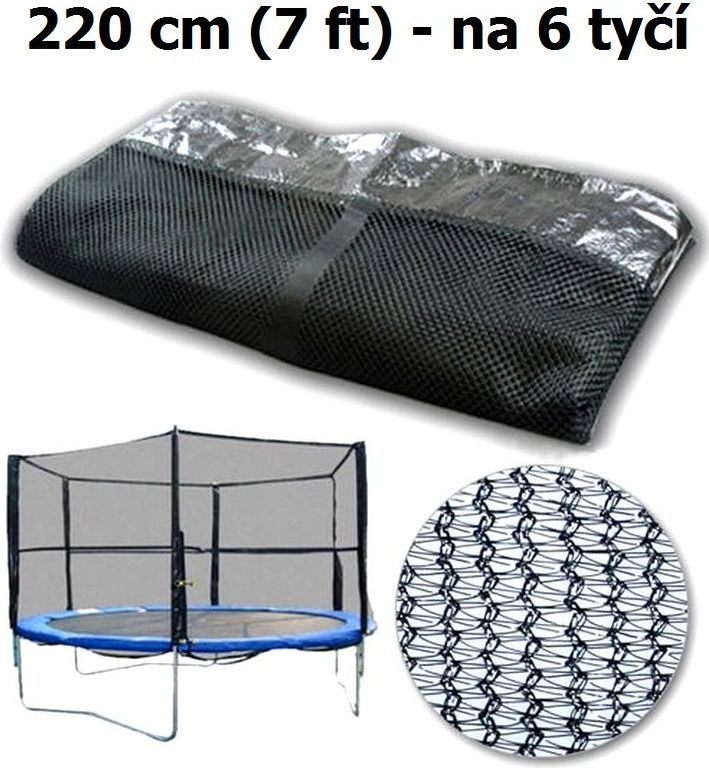 Ochranná síť na trampolínu 220 cm (7 ft) na 6 tyčí - obrázek 1