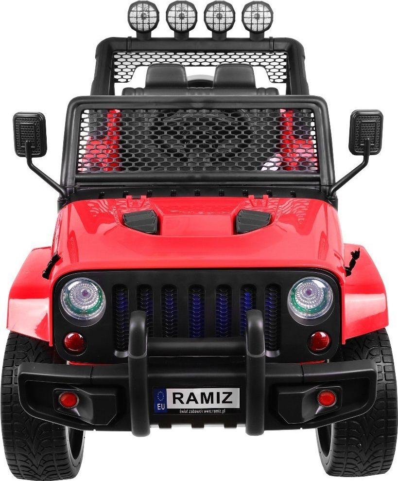 Ramiz Jeep Raptor 4x4, kožená sedačka, 2 místné - černé - obrázek 4