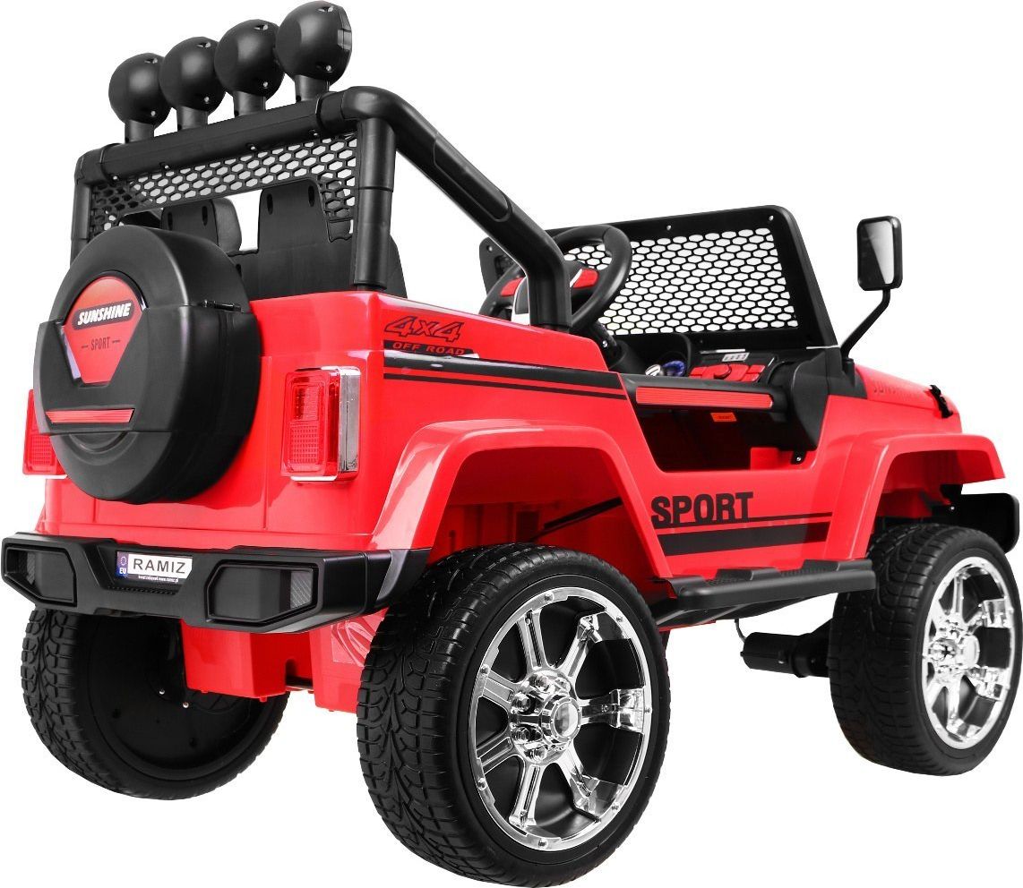 Ramiz Jeep Raptor 4x4, kožená sedačka, 2 místné - černé - obrázek 6
