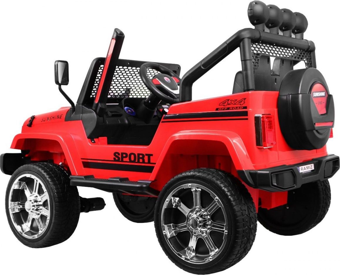 Ramiz Jeep Raptor 4x4, kožená sedačka, 2 místné - černé - obrázek 7