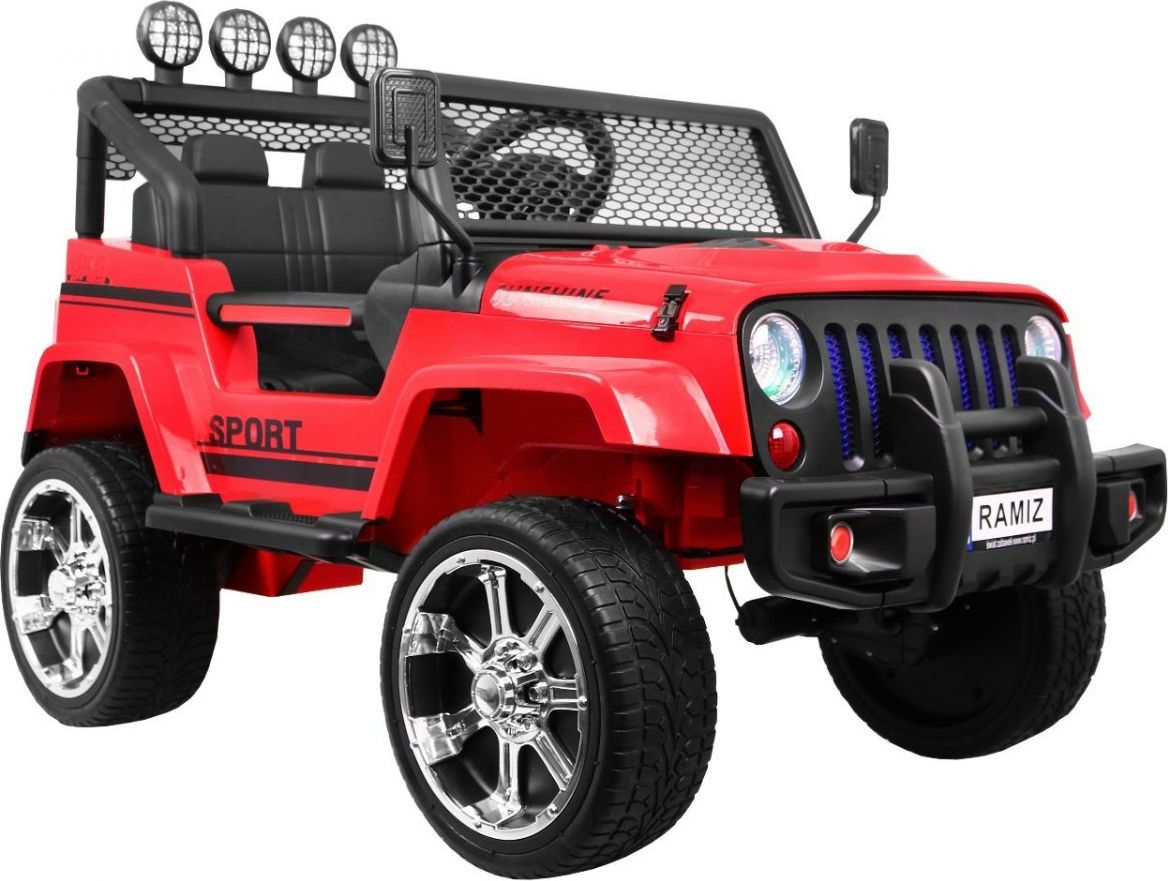 Ramiz Jeep Raptor 4x4, kožená sedačka, 2 místné - černé - obrázek 8