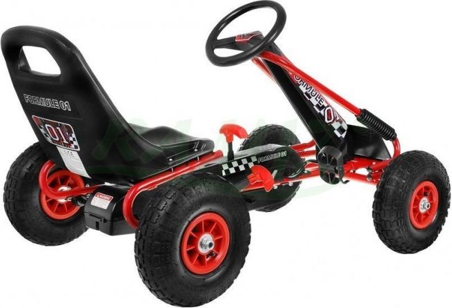 Šlapací čtyřkolka Go-Kart - červená - obrázek 2