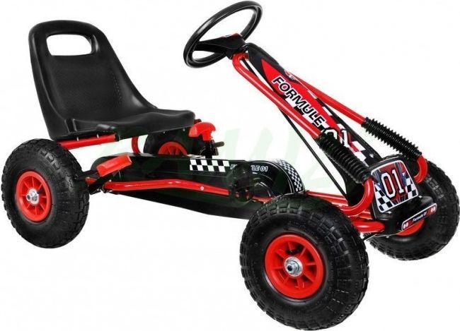 Šlapací čtyřkolka Go-Kart - zelená - obrázek 3
