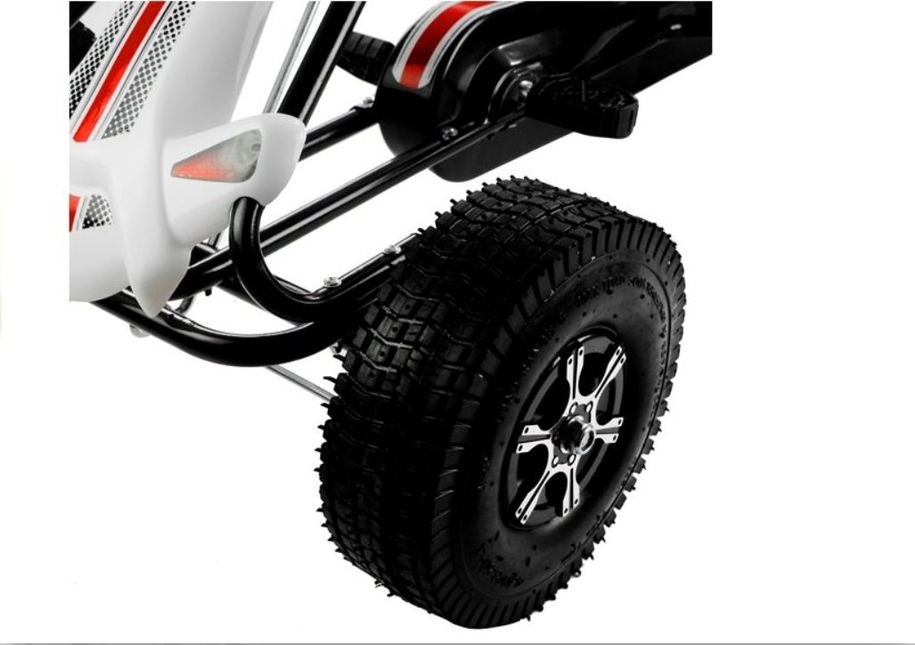 Šlapací motokára Gokart Monster - bílá - obrázek 2