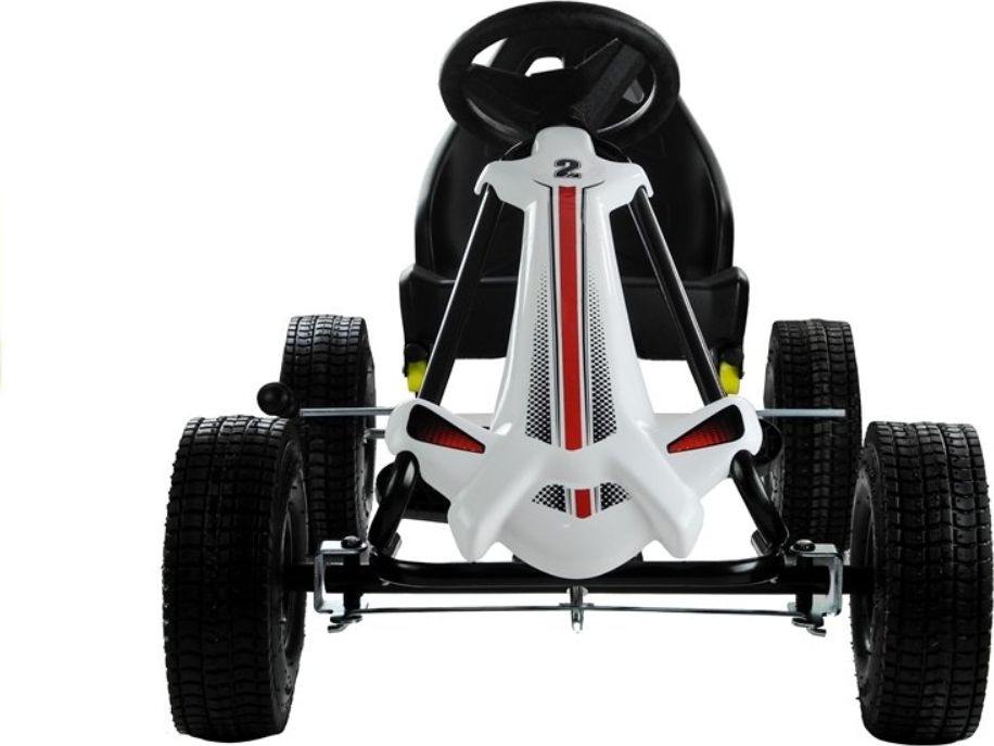 Šlapací motokára Gokart Monster - bílá - obrázek 4