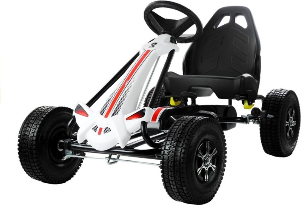 Šlapací motokára Gokart Monster - bílá - obrázek 6