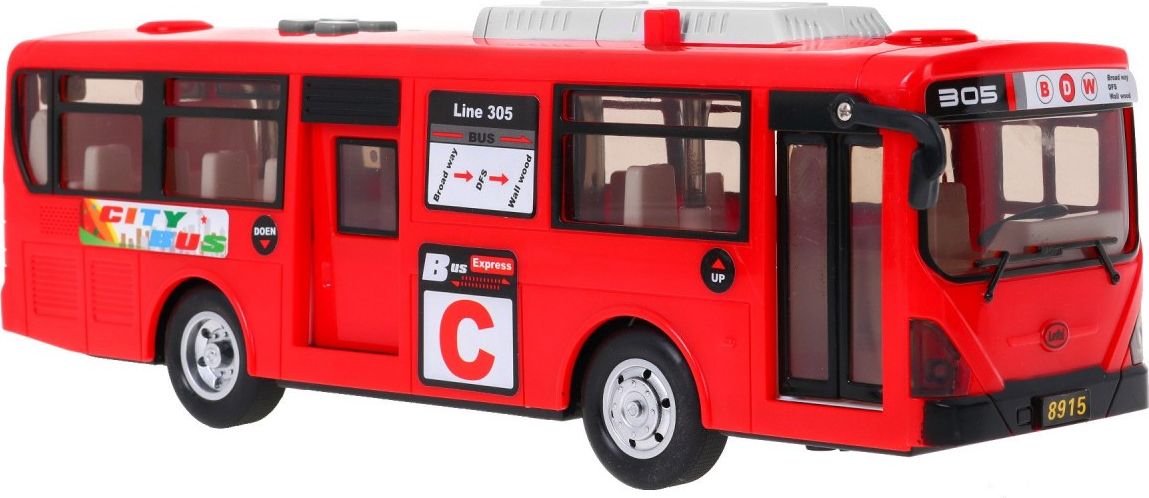 Velký hrací školní autobus - modrý - obrázek 2