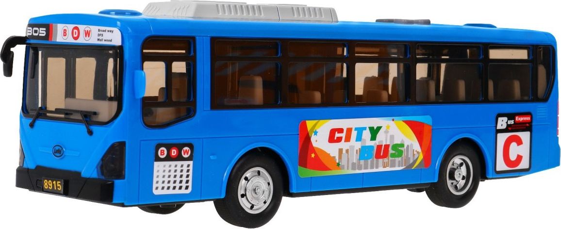 Velký hrací školní autobus - modrý - obrázek 7