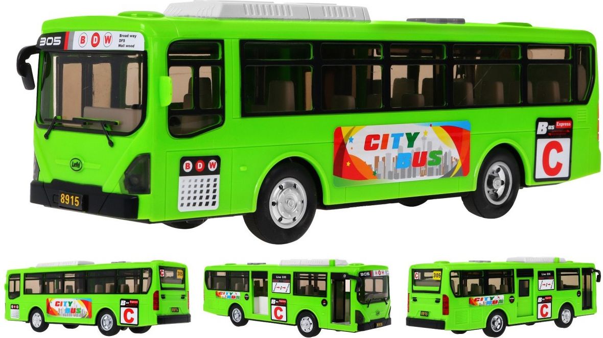 Velký hrací školní autobus - modrý - obrázek 10